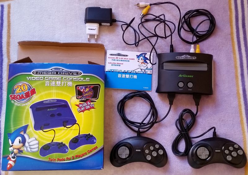 Imagen de SEGA MINI GÉNESIS 2 MANDOS CABLES CAJA
