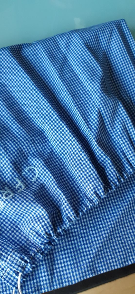 Bolsa grande azul de marienda o panera