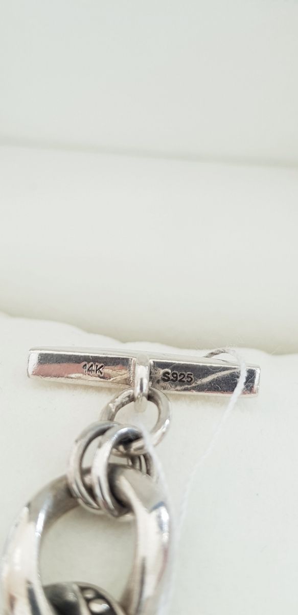 Pulsera unisex diamantes plata oro nuevo a estrena