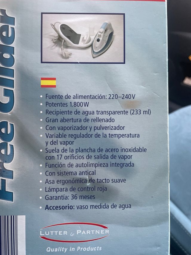 Plancha de Vapor sin cordón