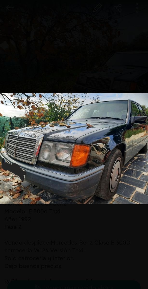 Despiece Mercedes-Benz Clase E w124 300D "Taxi"