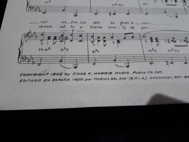 DOS SOMBRAS partitura Disney "Música Maestro"