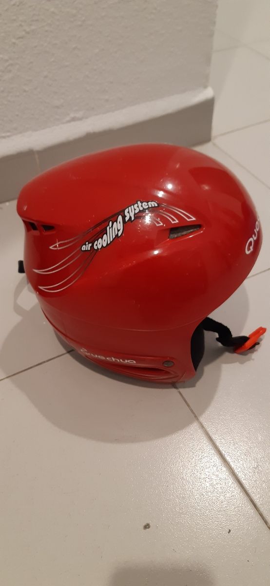 Casco esqui Quechua júnior rojo