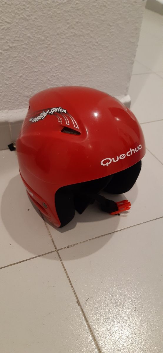 Casco esqui Quechua júnior rojo
