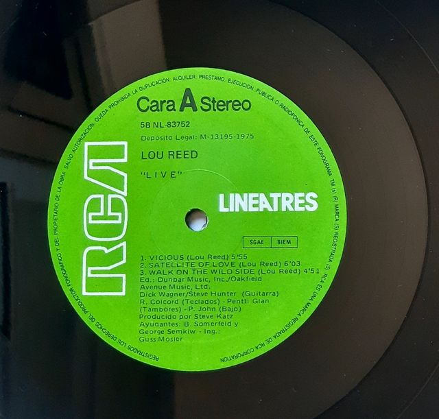 VINILO DE LOU REED