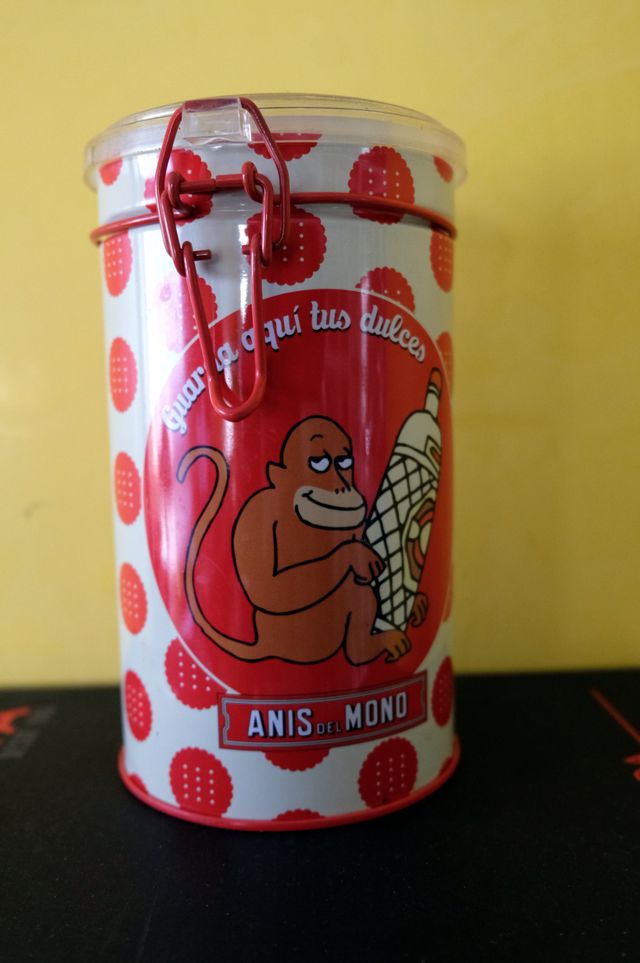 BOTE ANIS DEL MONO ”GUARDA AQUÍ TUS DULCES”