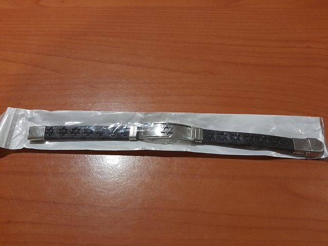 Pulsera acero inoxidable y caucho