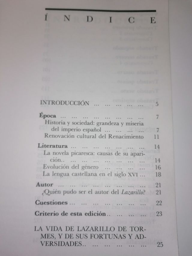 LIBRO LAZARILLO DE TORMES