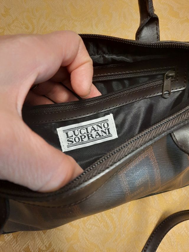 Borsa Luciano Soprani, colore testa di moro.