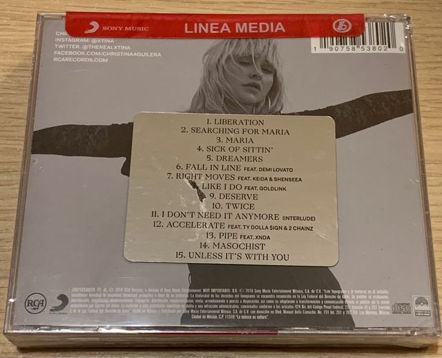 Christina Aguilera Liberation Cd Edición Mex 
