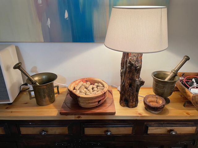 Cuenco de madera maciza de encina