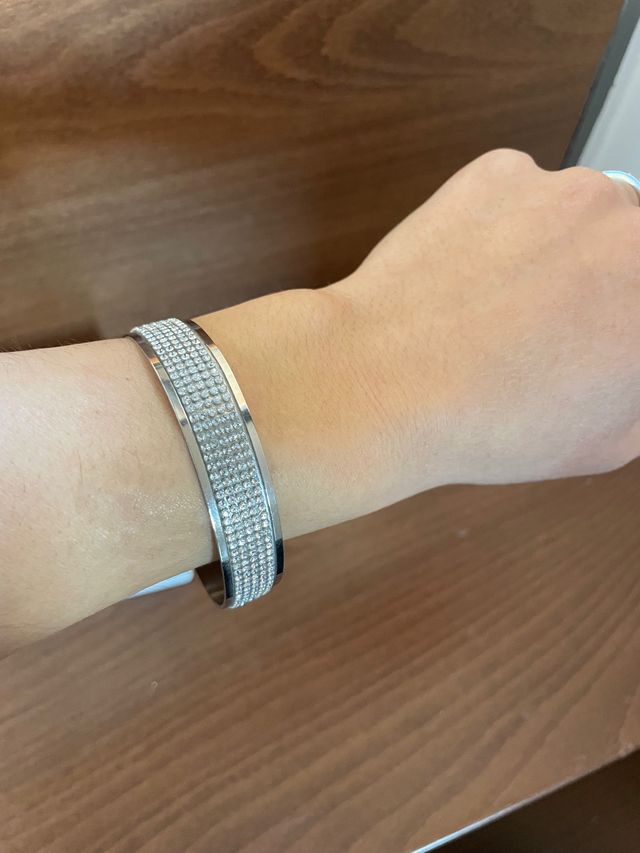 Pulsera metal con cristales nueva