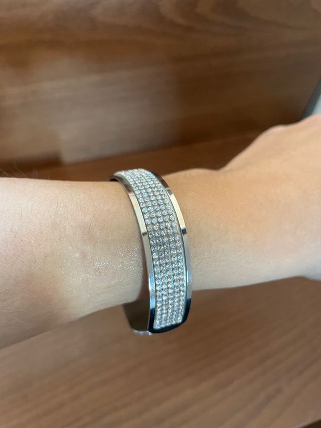 Pulsera metal con cristales nueva