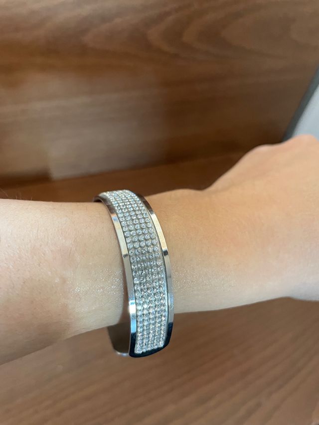Pulsera metal con cristales nueva