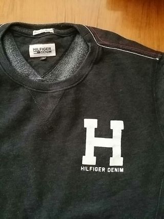 uD83D\\uDC38 Tommy Hilfiger Denim Sudadera Polar Gris Mare de segunda mano  por 15 EUR en Cabo de Las Huertas en WALLAPOP