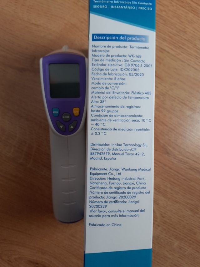 Termómetro infrarrojo Innjoo