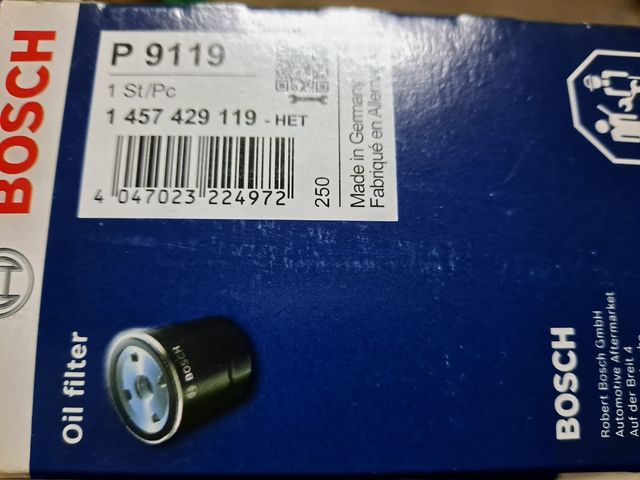 Filtro aceite Bosch P 9119