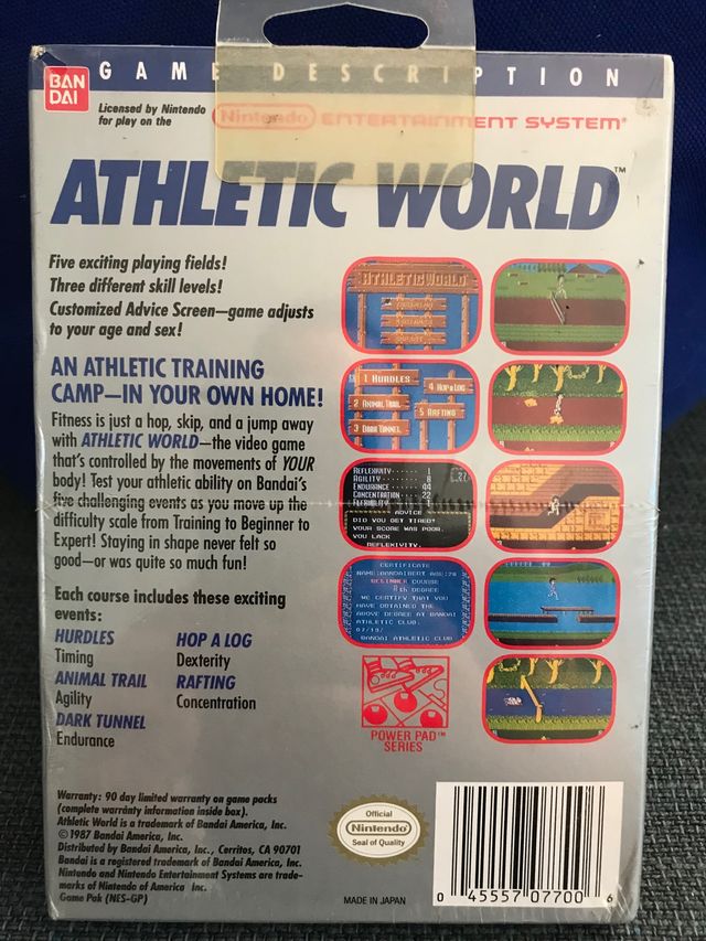 Athletic World para Nintendo nes usa, precintado