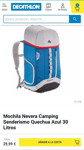 Mochila nevera portátil Decathlon de segunda mano por 29 EUR en Valencia en  WALLAPOP
