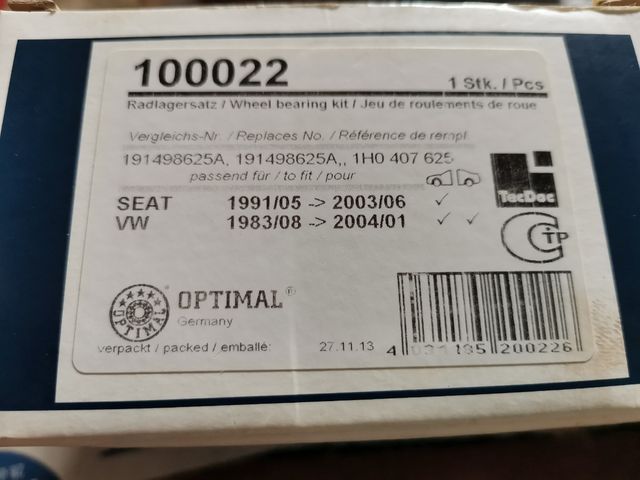 se vende 2 rodamientos nuevos a estrenar