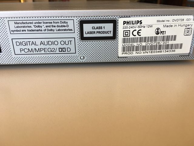 Lector reproductor DVD Philips DVD728
