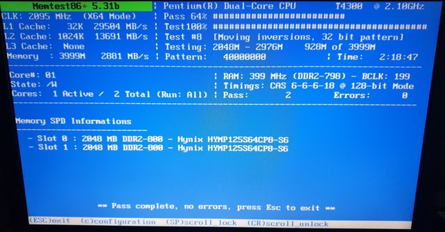 4GB Hynix Pareja 2 x 2GB DDR2 PC2-6400 800 MHz