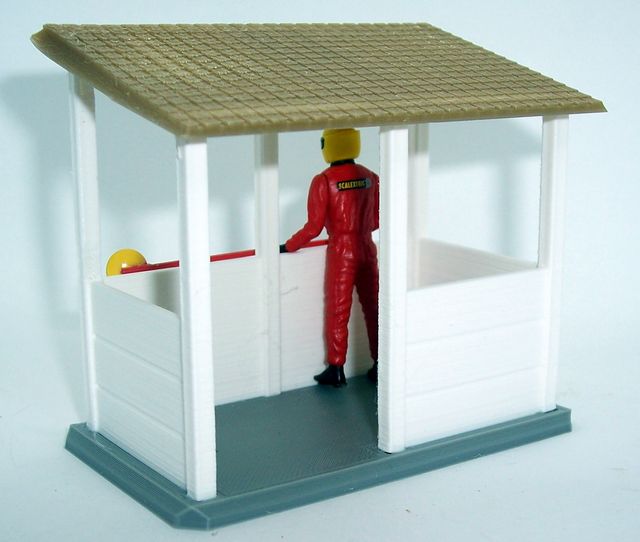 Caseta pie de pista Nº2 para Scalextric o Diorama