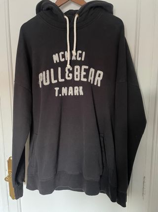 Hombre PULL\u0026BEAR Sudadera negra etiqueta naranja | Sudaderas \u003c ExtraLabs  Software