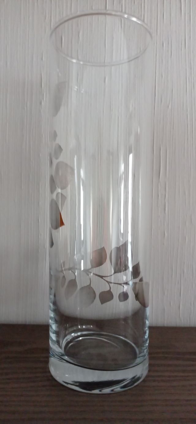 Vaso in Cristallo con Decorazioni in Platino