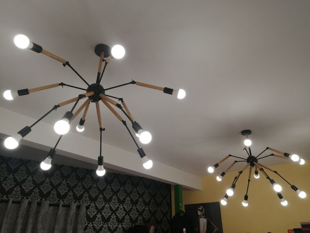 Lámparas araña de techo.