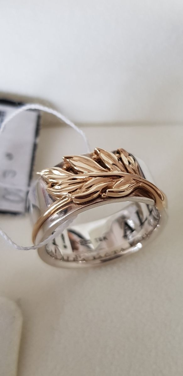 Anillo hombre plata oro nuevo, oferta