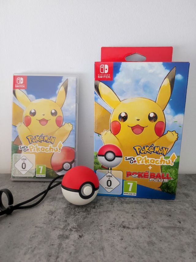 Caja coleccionista Let's go Pikachu +juego+ ball