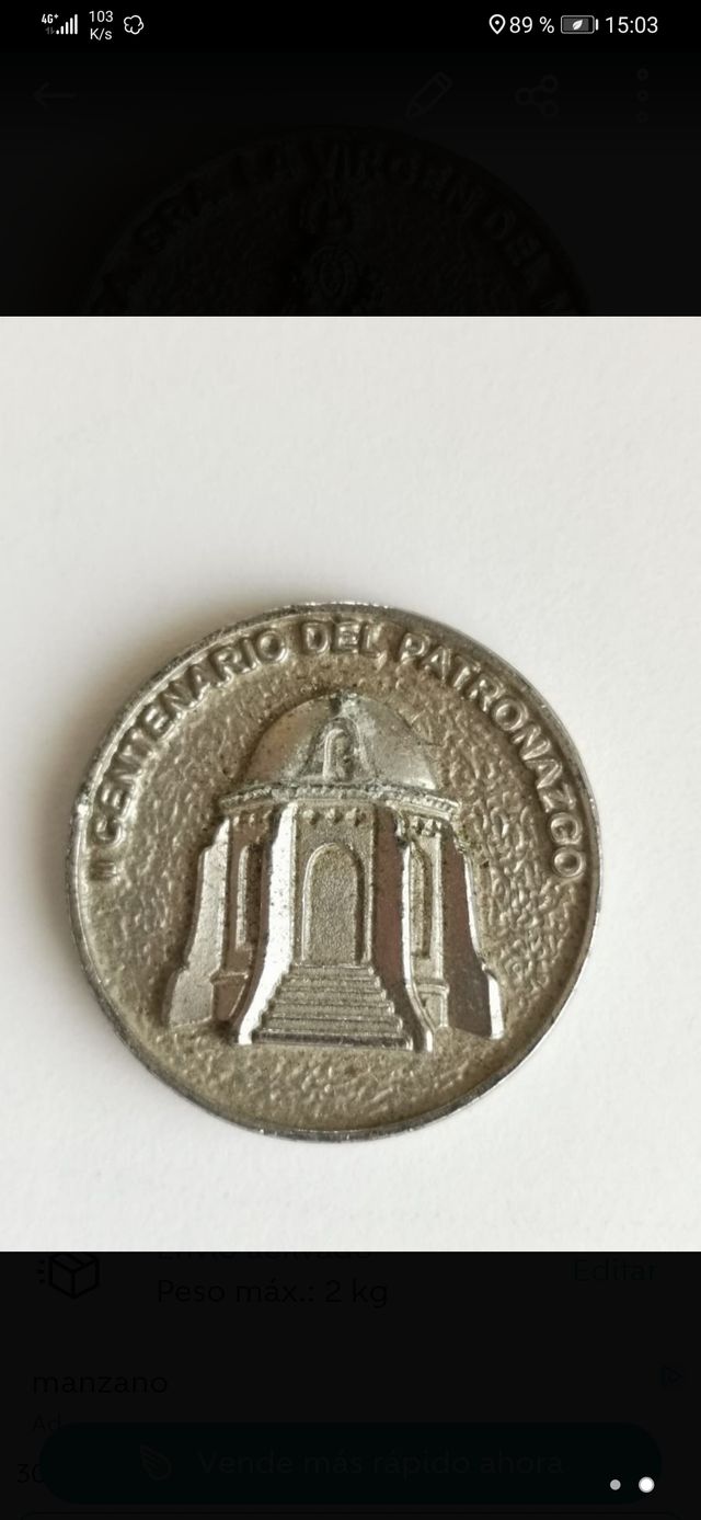 MEDALLA DE LA VIRGEN DEL MAR PATRONA DE ALMERÍA