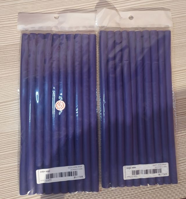 Tiras de espuma para rizar el pelo. Dos paquetes