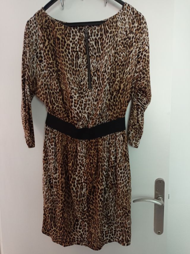 Vestido animal print leopardo
