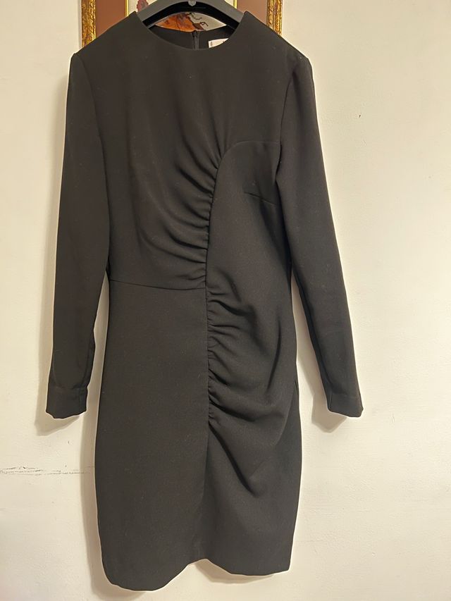Vestido negro mango