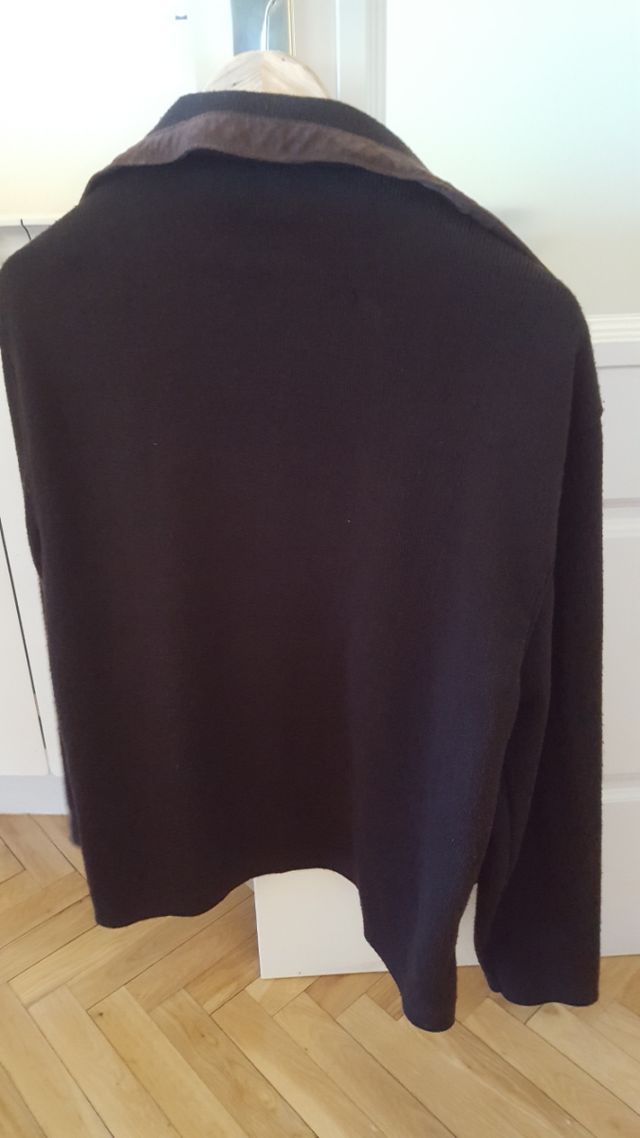 Cazadora para hombre en piel y lana talla G