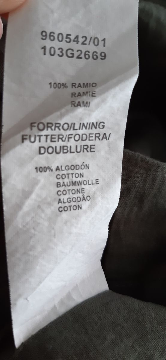 Vestido t.42 verde 100% ramio de Tintoretto 