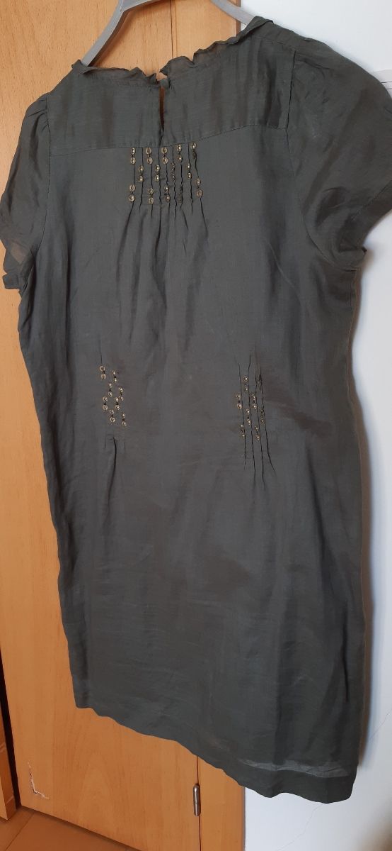 Vestido t.42 verde 100% ramio de Tintoretto 