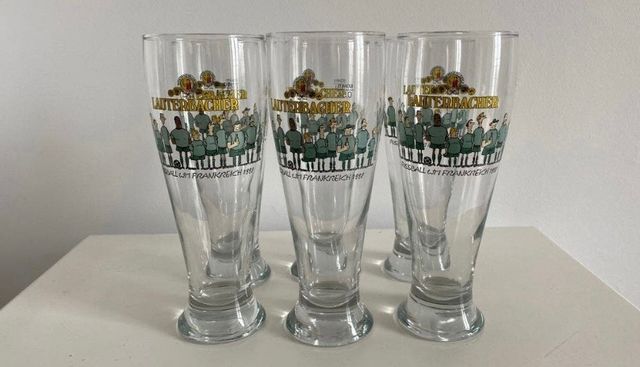 Vasos cerveza de trigo alemanes de 1998