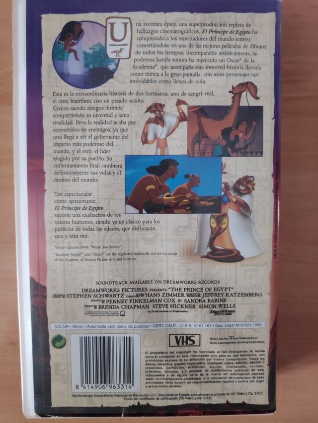El príncipe de egipto VHS