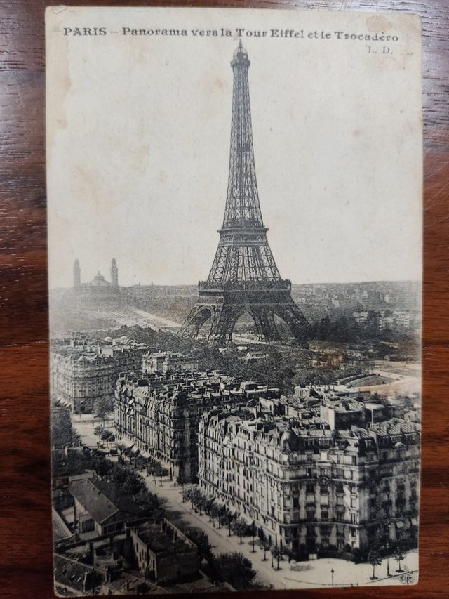 vecchia cartolina Paris 1923