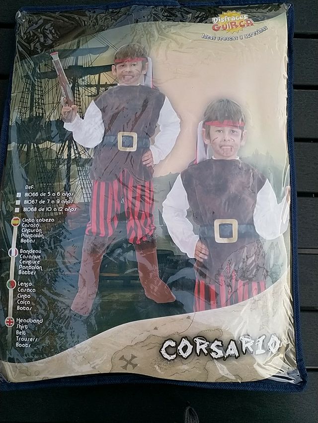 Disfraz de Corsario pirata 5-6 años