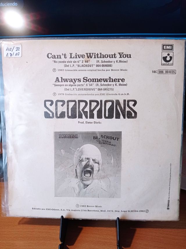 vinilo Scorpions-can't live without you