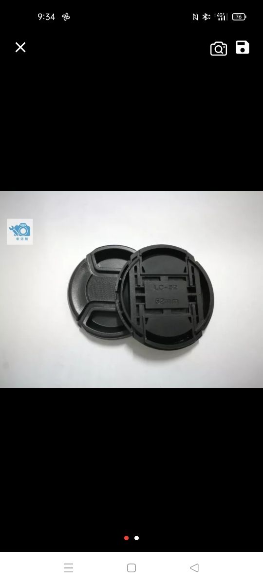 Objetivo.Tapa delantera Lc-52 52mm. Nikon, Canon.