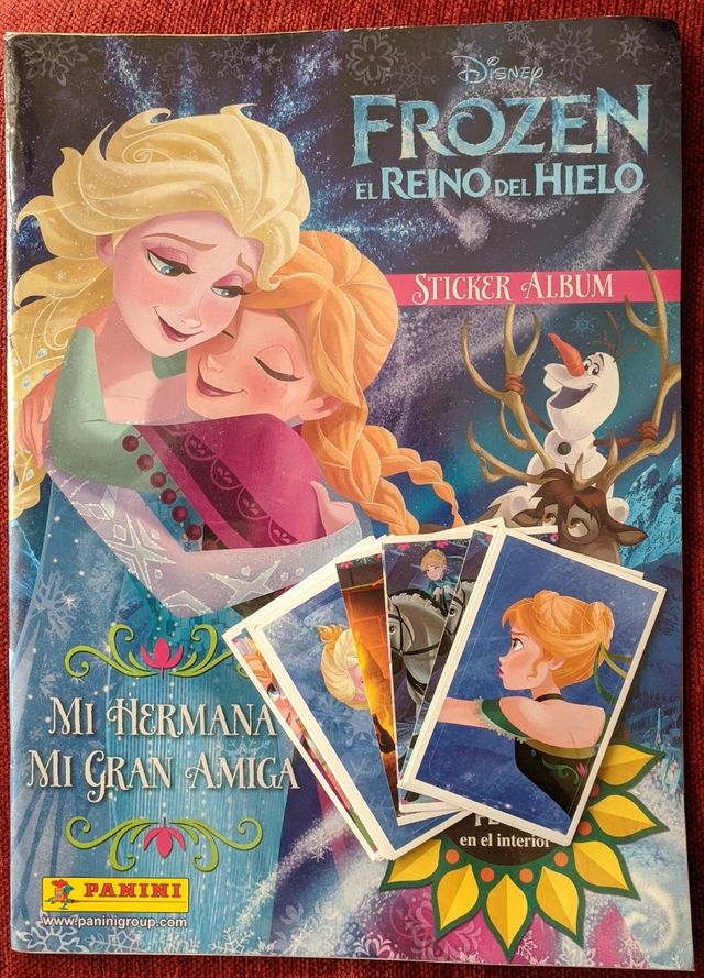 Cromos álbum Frozen, mi hermana, mi gran amiga.