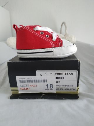 Converse rojas bebé Talla 18 de segunda mano por 10 EUR en Tarragona en  WALLAPOP