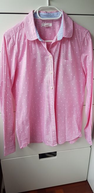 Camisa rosa con lunares blancos - G2TO
