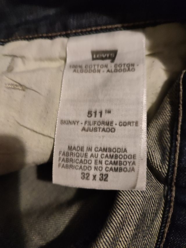 vaqueros Levi's levis 511, talla w32 L32