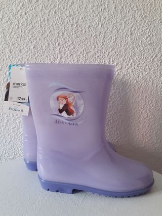 Botas de agua Disney® Frozen 2 rosa claro liso con motivos - Frozen